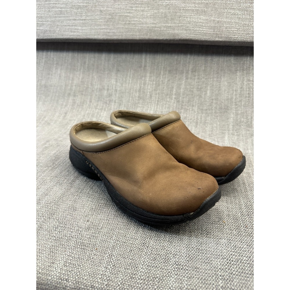 Merrell Jungle Primo Womens US 6.5 Clog Brown Suede Slip On Comfort Casual Shoes
